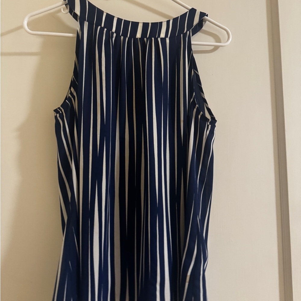 Banana Republic Navy and Cream Striped Top